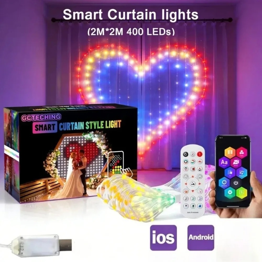 Smart Garden Usa - Zewnętrzne LED-owe zasłony świetlne z funkcją
