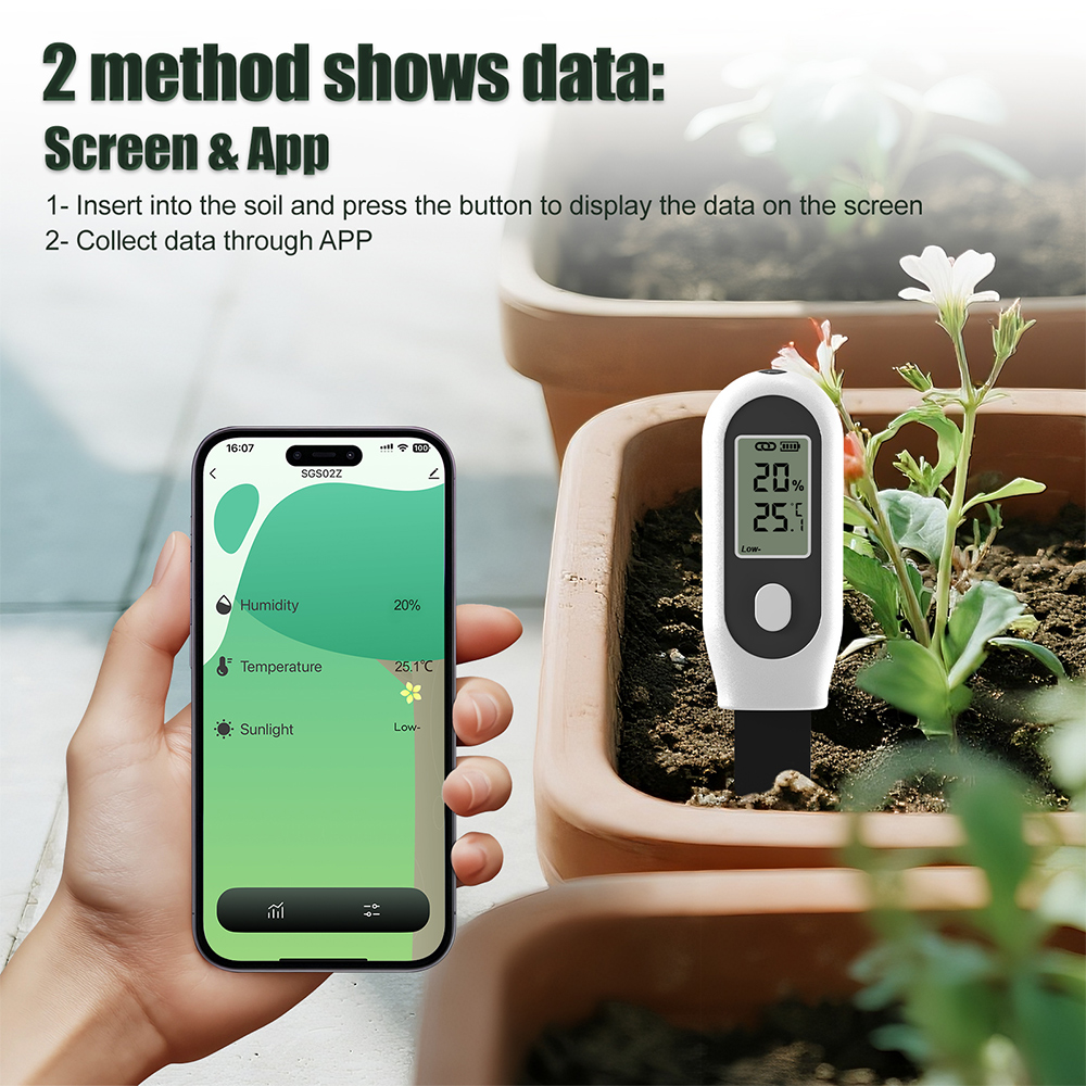 Smart Garden Moisture Sensor - Tester gleby 3 w 1 Zigbee,