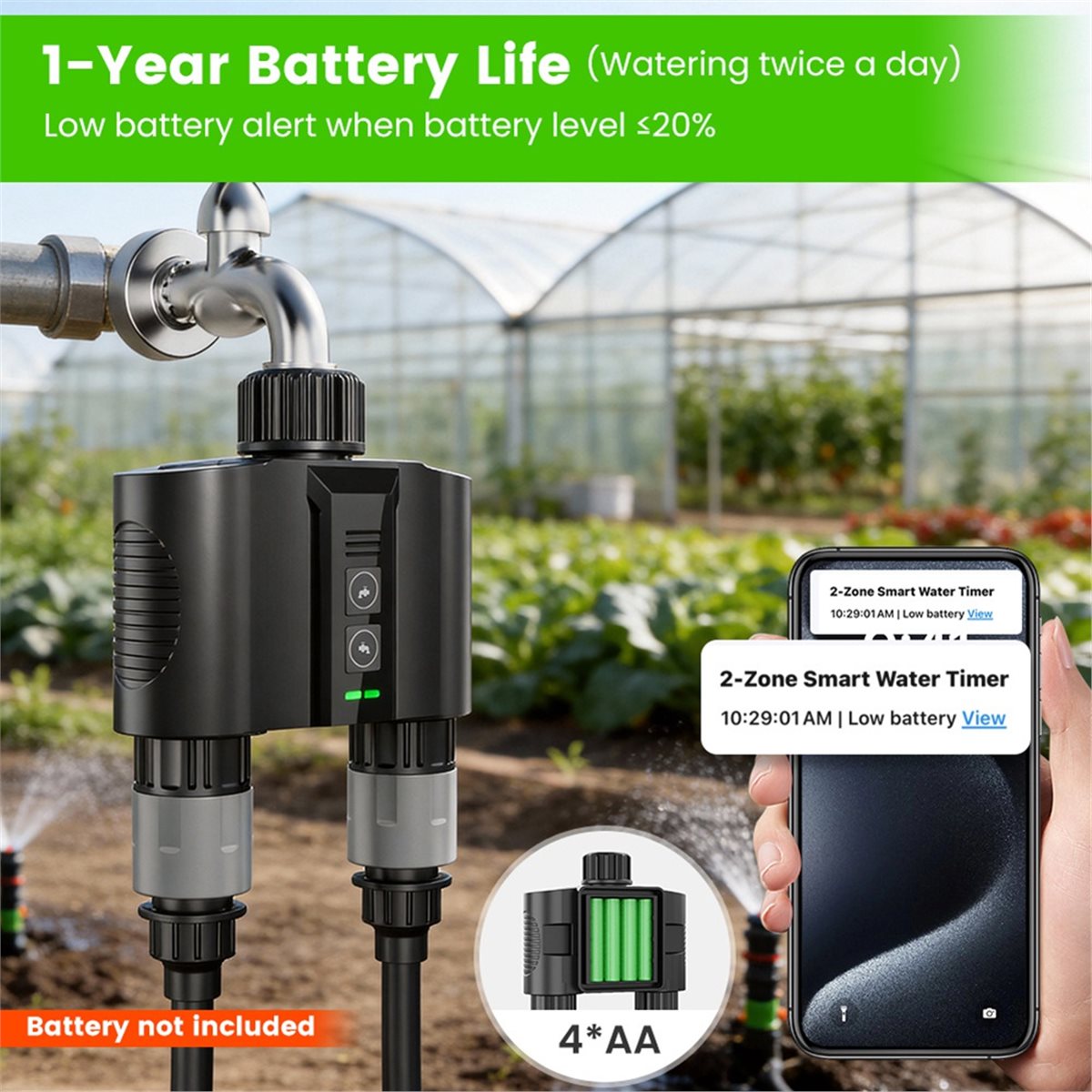 Smart Garden Hose Valve - Y17A 1 zestaw WiFi Timeru Wodnego