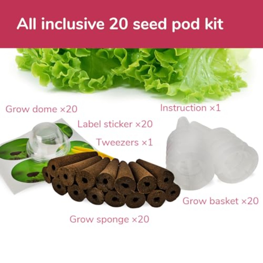 Zestaw 20 sadzonek sałaty ziel – Aerogarden Seed Pod recenzja i cena