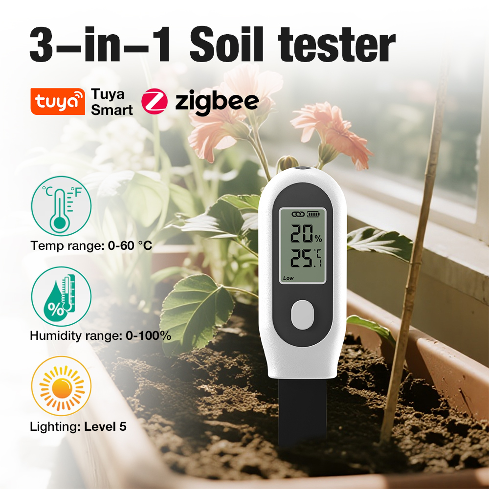 Tester gleby 3 w 1 Zigbee, int – Smart Garden Moisture Sensor recenzja i cena