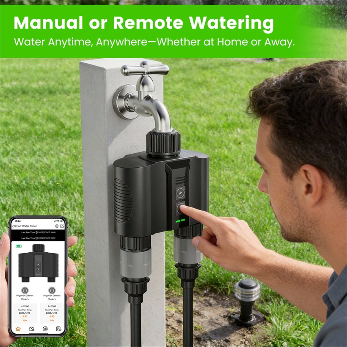 Y17A 1 zestaw WiFi Timeru Wodn – Smart Garden Hose Valve recenzja i cena